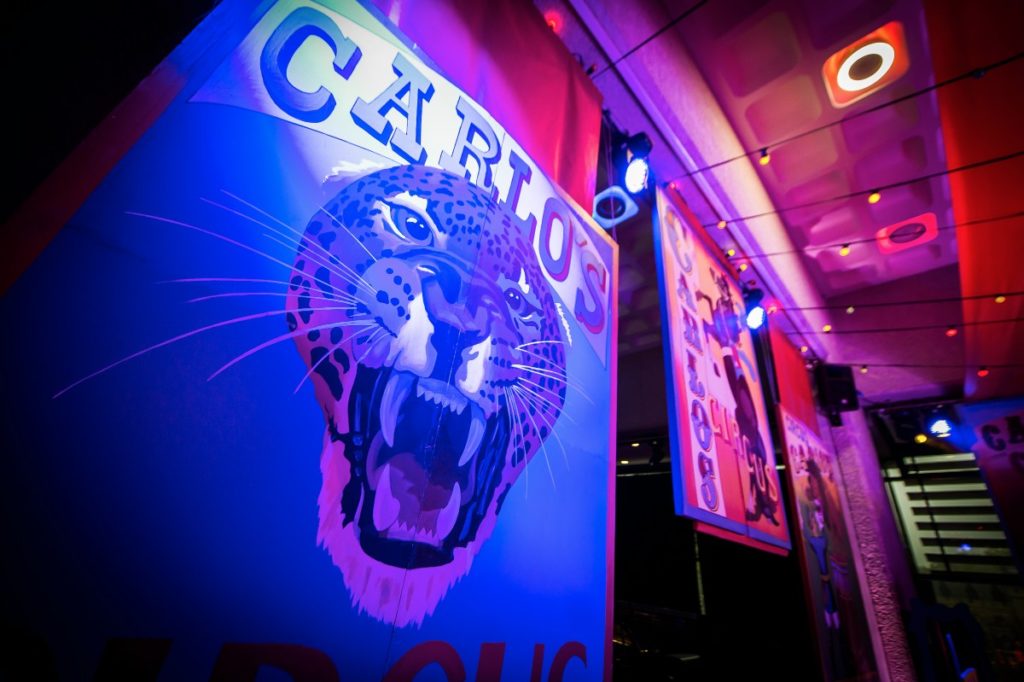 circus themed backdrop circus posters hand painted art animals lighting