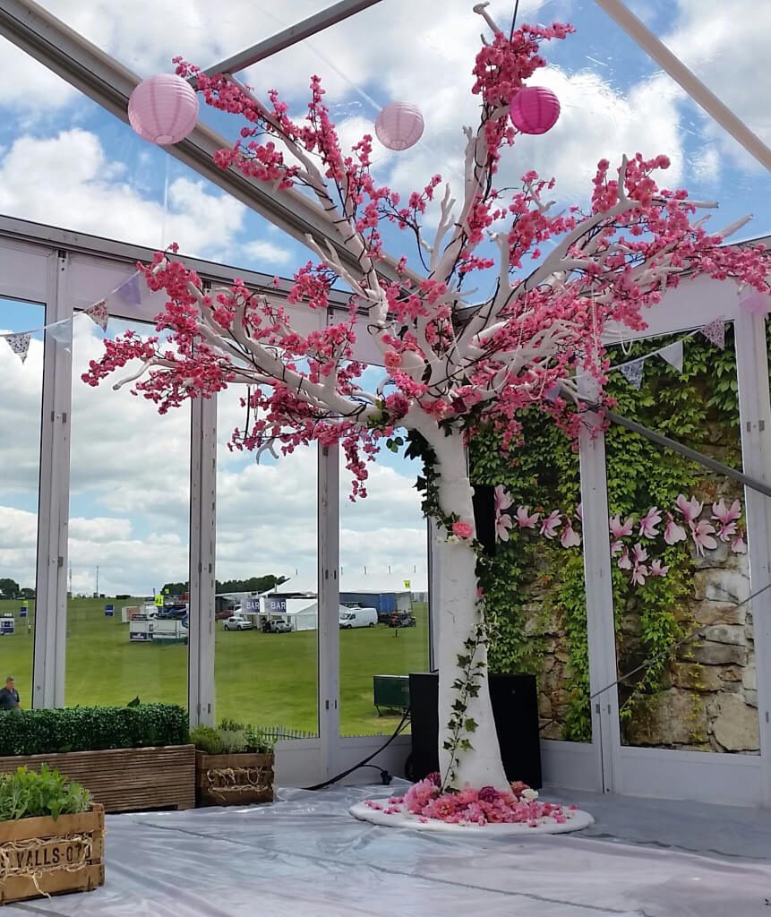 Pink & White Tree Prop For Hire cherry blossom trees
