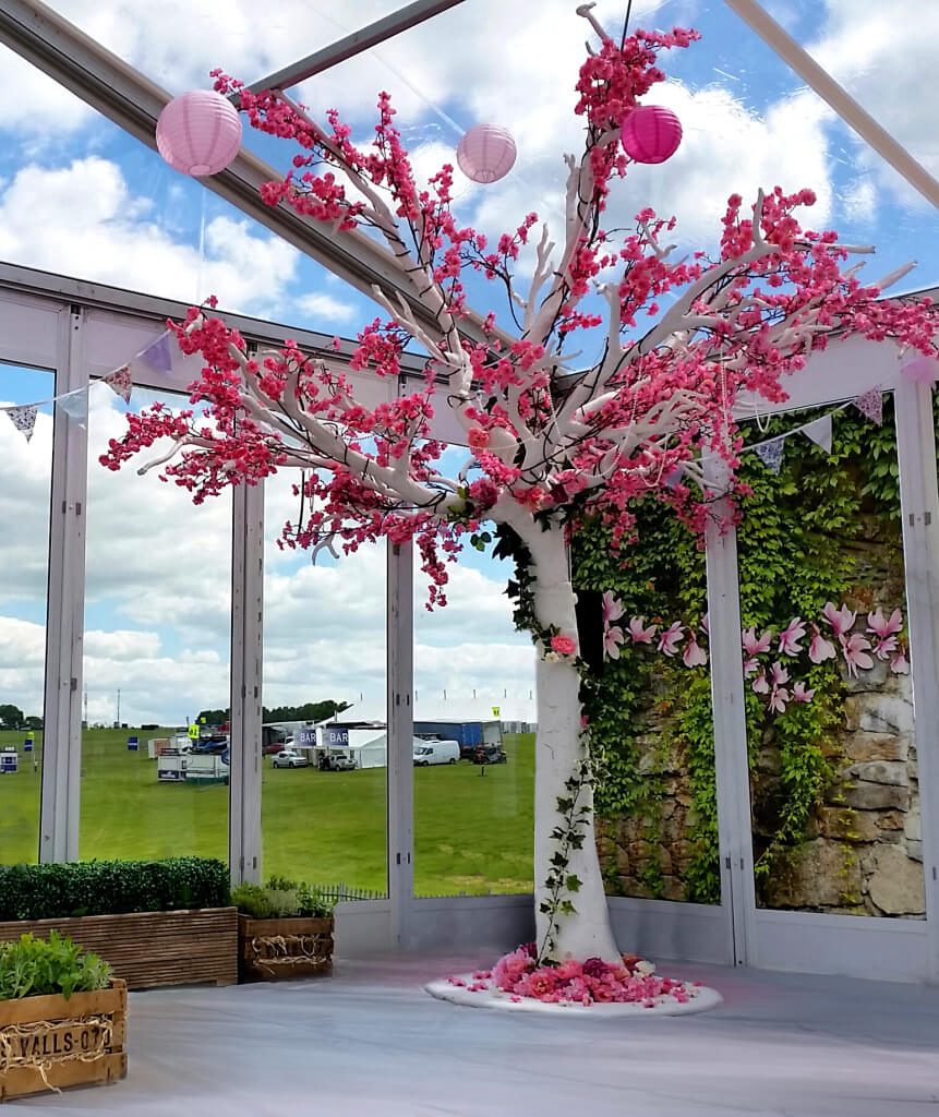 Pink & White Tree Prop For Hire cherry blossom trees