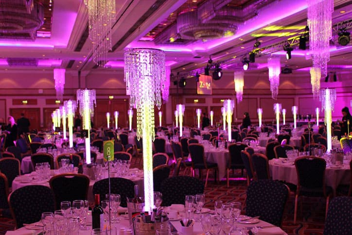 Light Up Crystal Chandelier Vase Table Centre