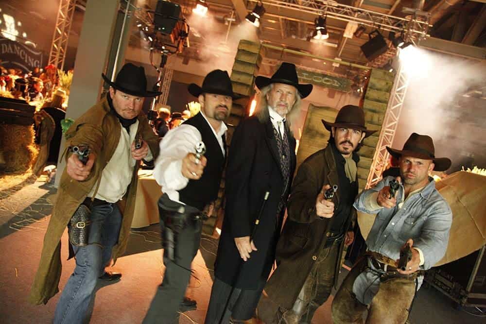 Cowboy entertainers for wild west themed event