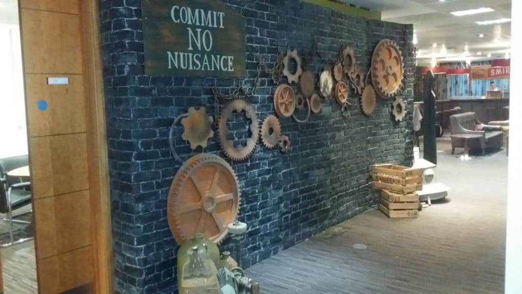 Peaky Blinders Event Theme No Nuisance Sign and Brick Wall
