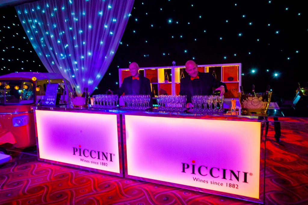 Corporate Event Bar Hire, Piccini Branded Bar