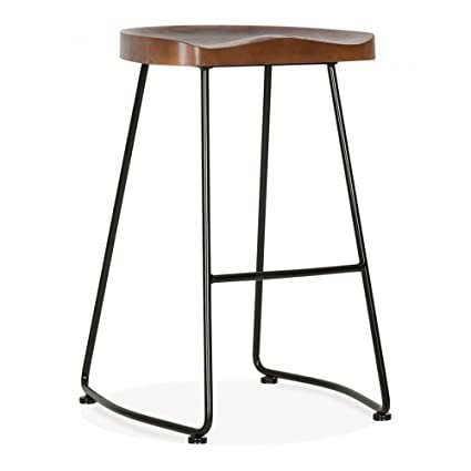 Metal and Wood Tractor Bar Stool